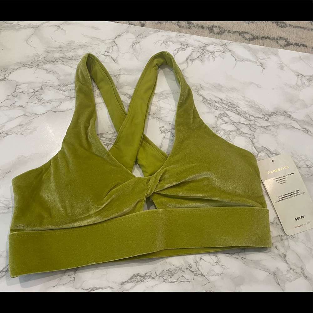 Fabletics Oasis Twist Velour Sports Bra